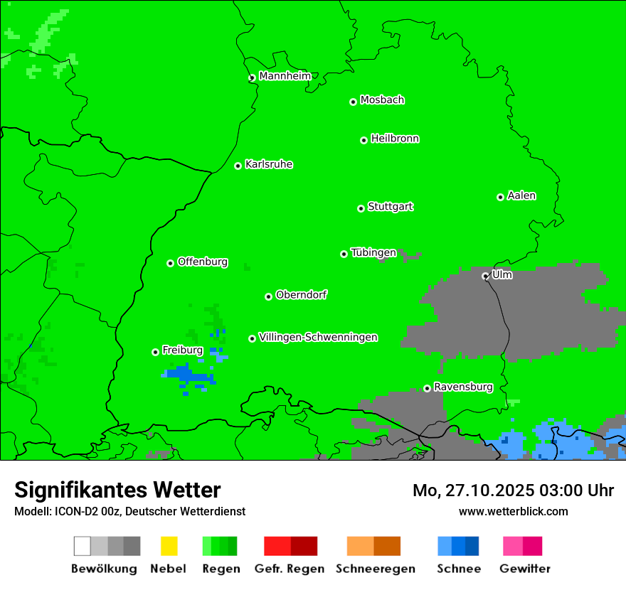 Modellkarten Signifikantes Wetter