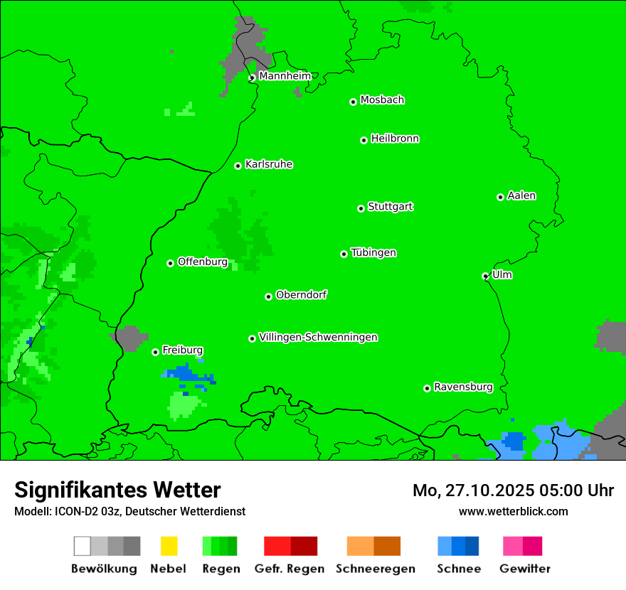 Modellkarten Signifikantes Wetter