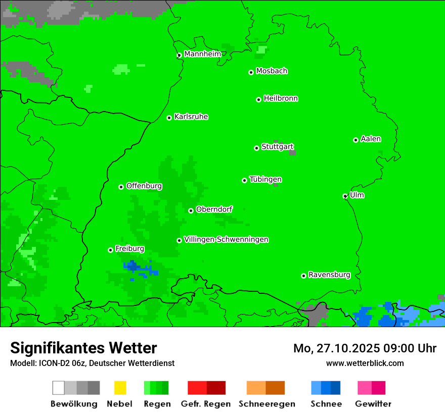 Modellkarten Signifikantes Wetter