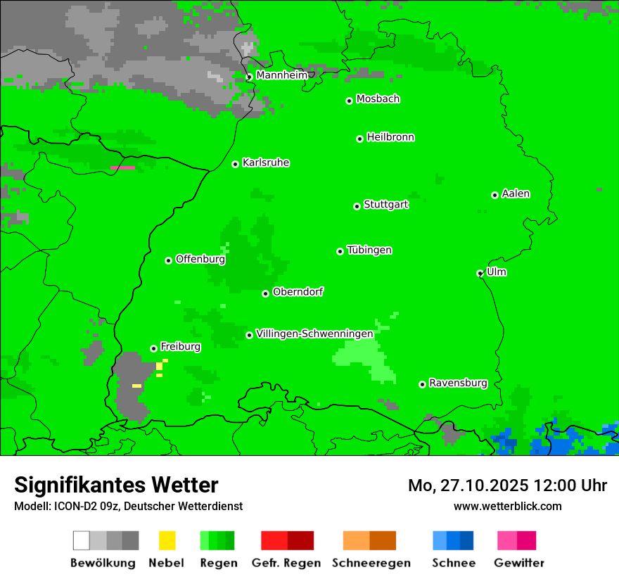 Modellkarten Signifikantes Wetter