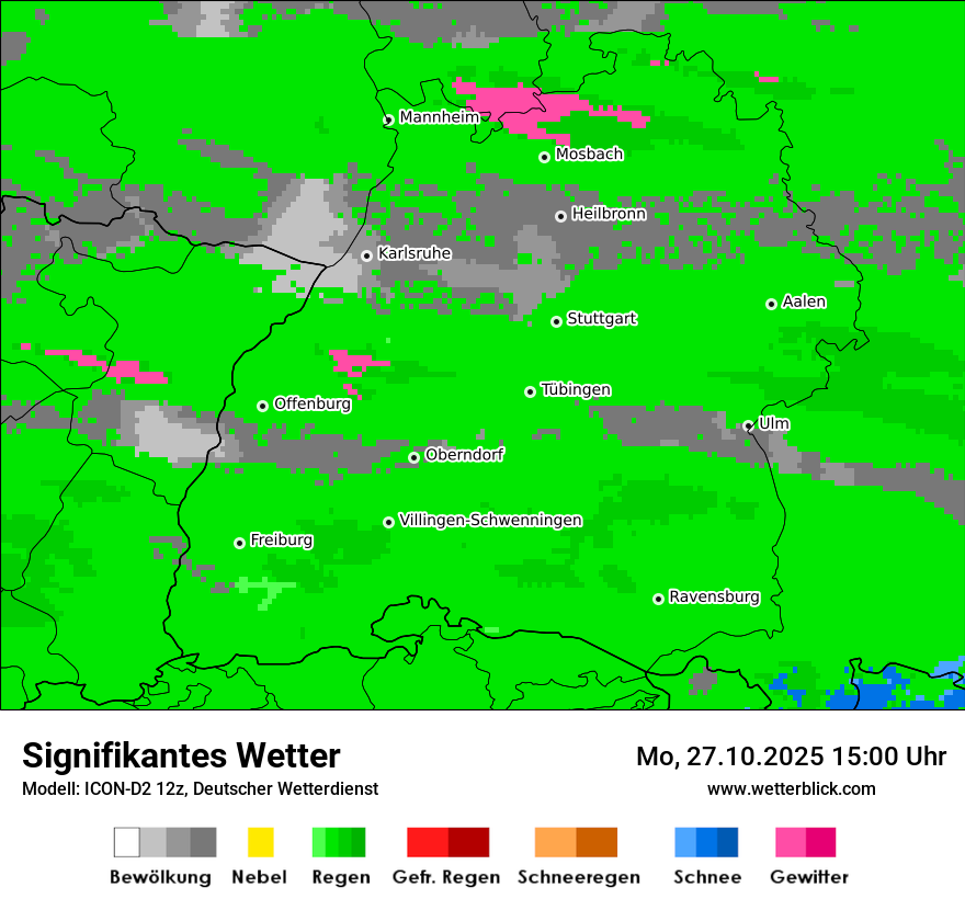 Modellkarten Signifikantes Wetter