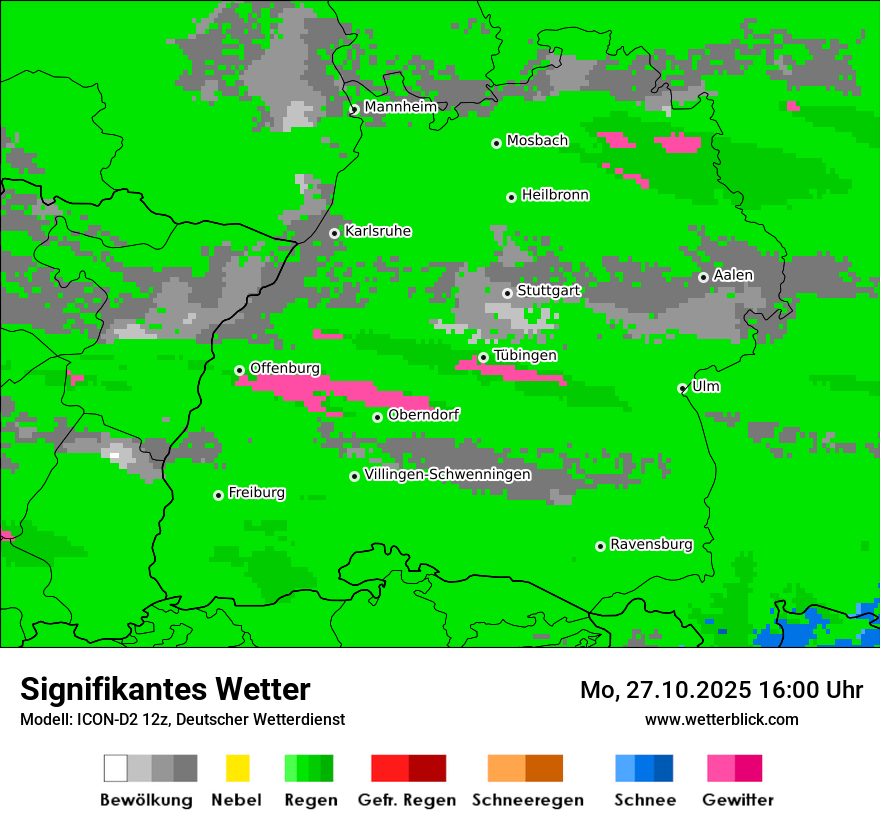 Modellkarten Signifikantes Wetter