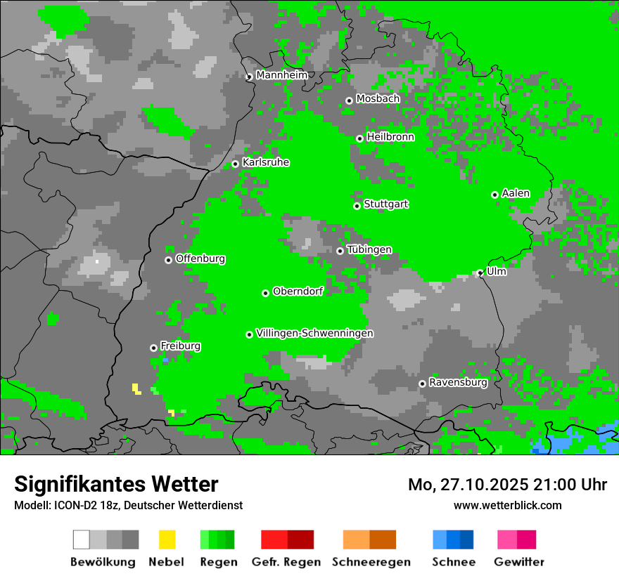 Modellkarten Signifikantes Wetter