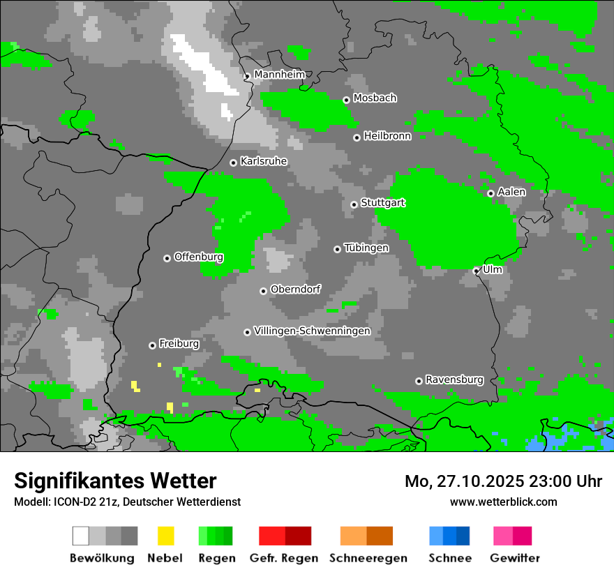 Modellkarten Signifikantes Wetter