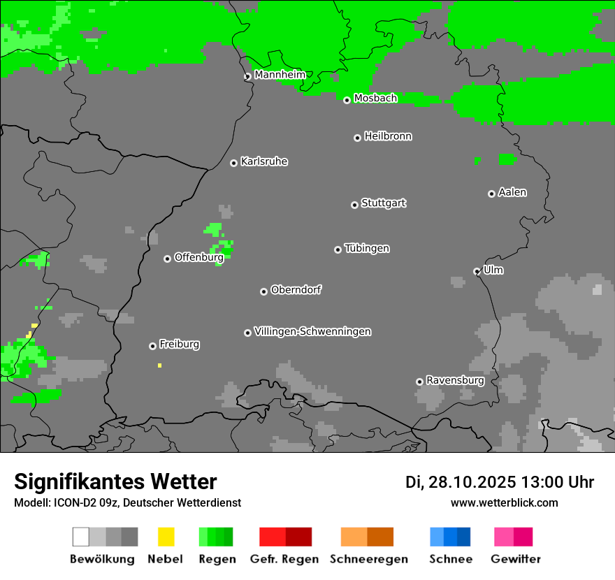 Modellkarten Signifikantes Wetter