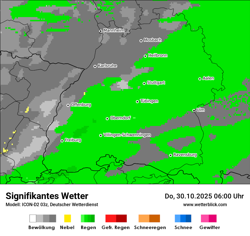 Modellkarten Signifikantes Wetter