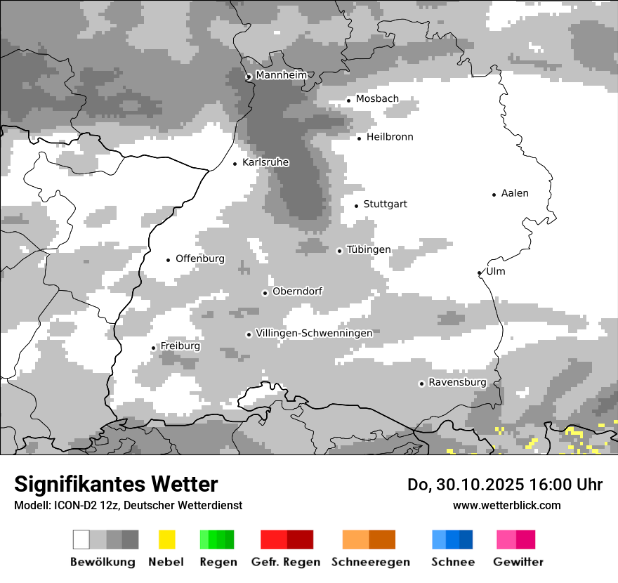 Modellkarten Signifikantes Wetter
