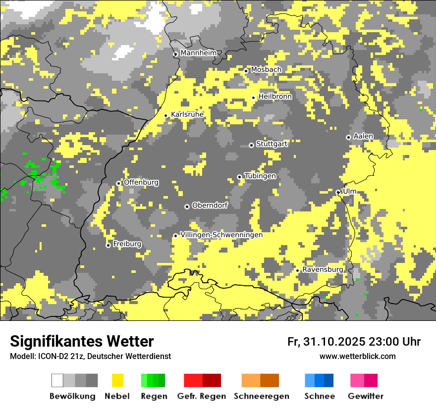 Modellkarten Signifikantes Wetter