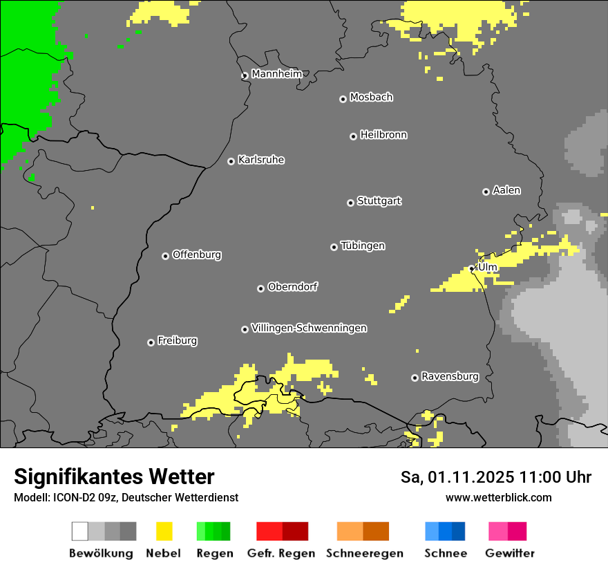 Modellkarten Signifikantes Wetter