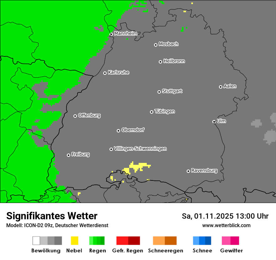Modellkarten Signifikantes Wetter