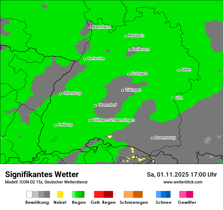 Modellkarten Signifikantes Wetter