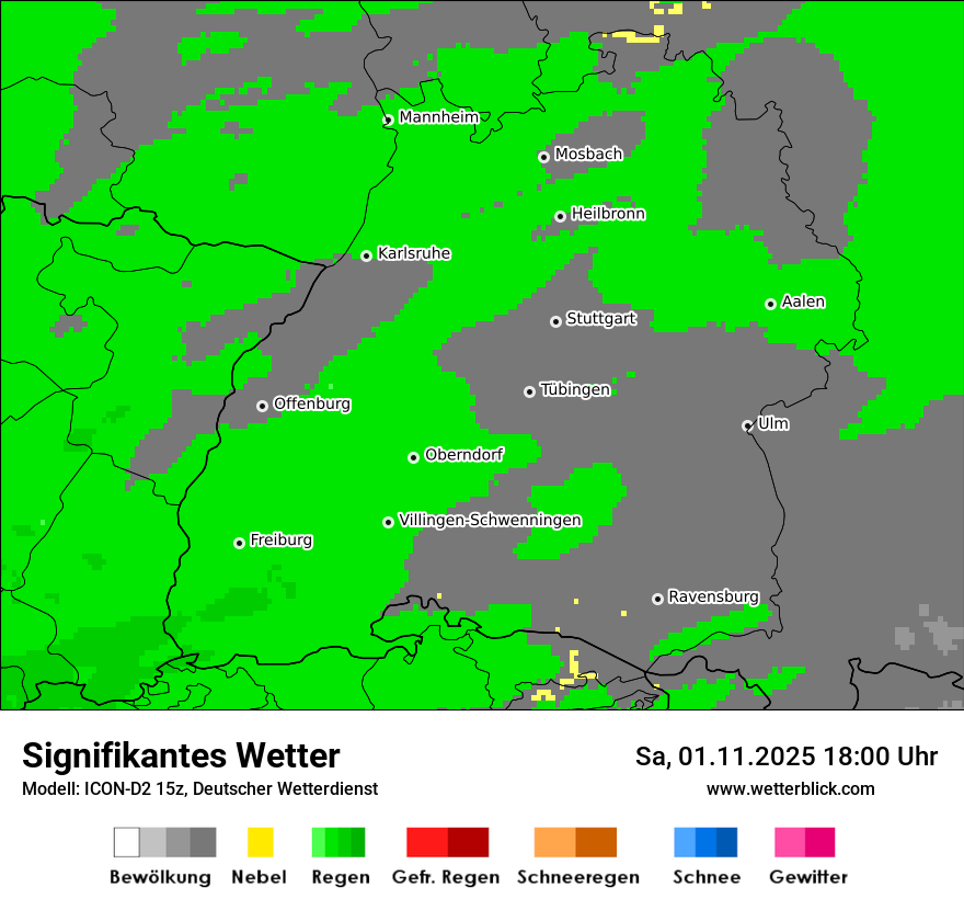 Modellkarten Signifikantes Wetter