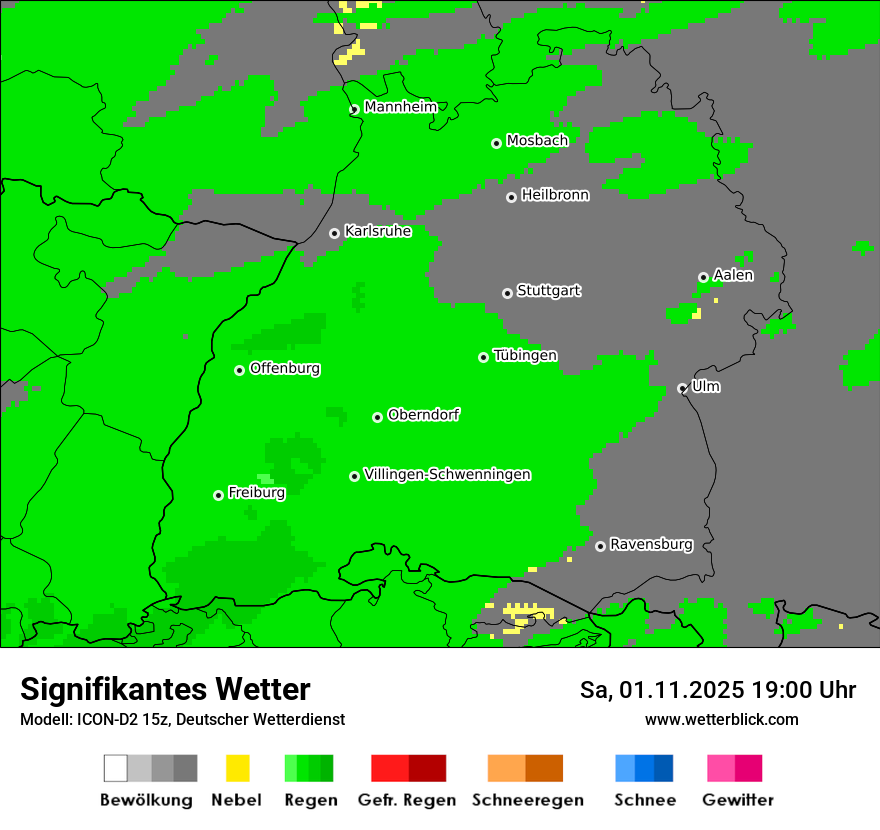 Modellkarten Signifikantes Wetter