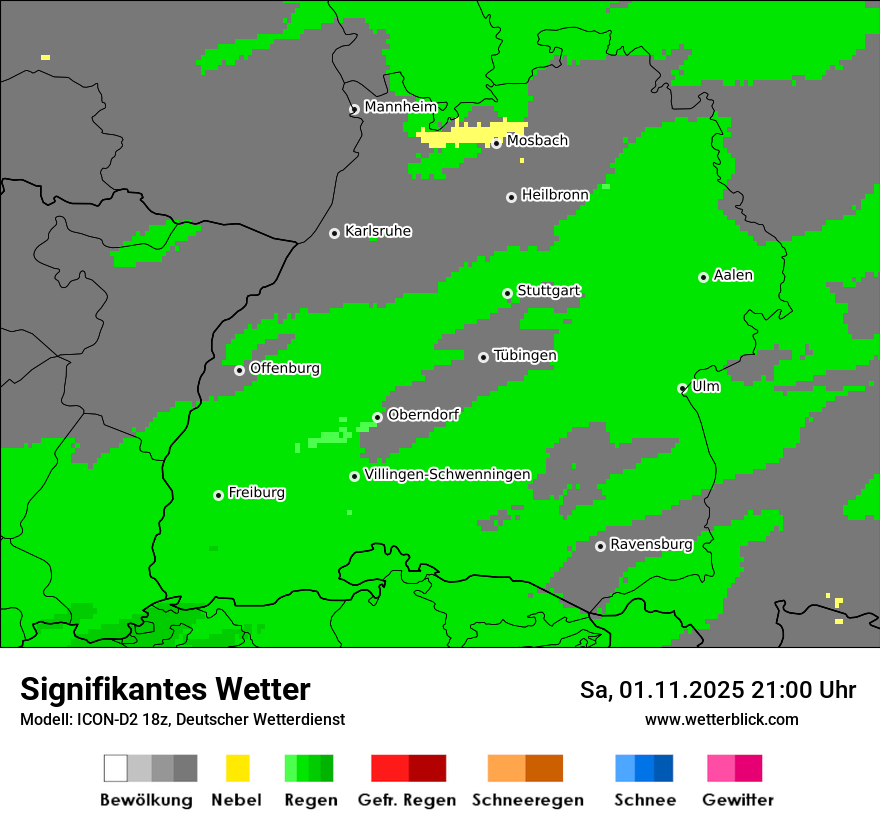 Modellkarten Signifikantes Wetter