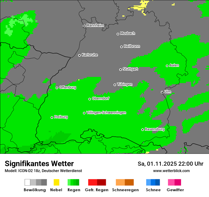 Modellkarten Signifikantes Wetter