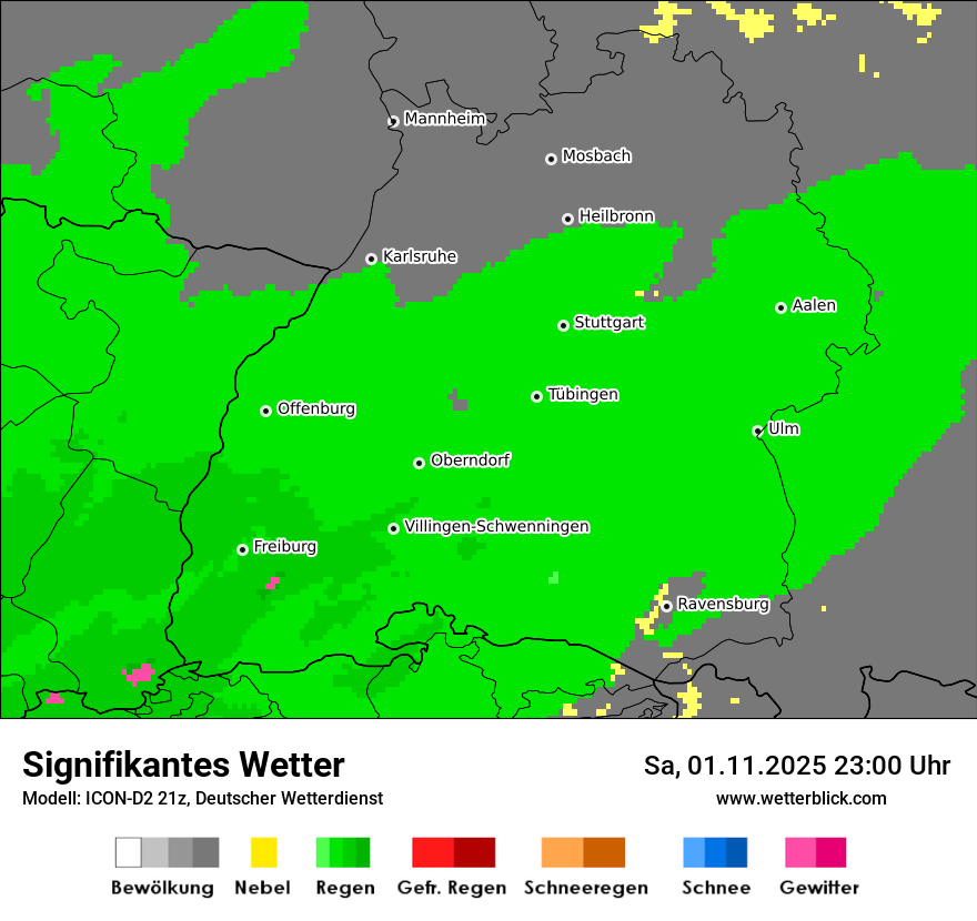 Modellkarten Signifikantes Wetter