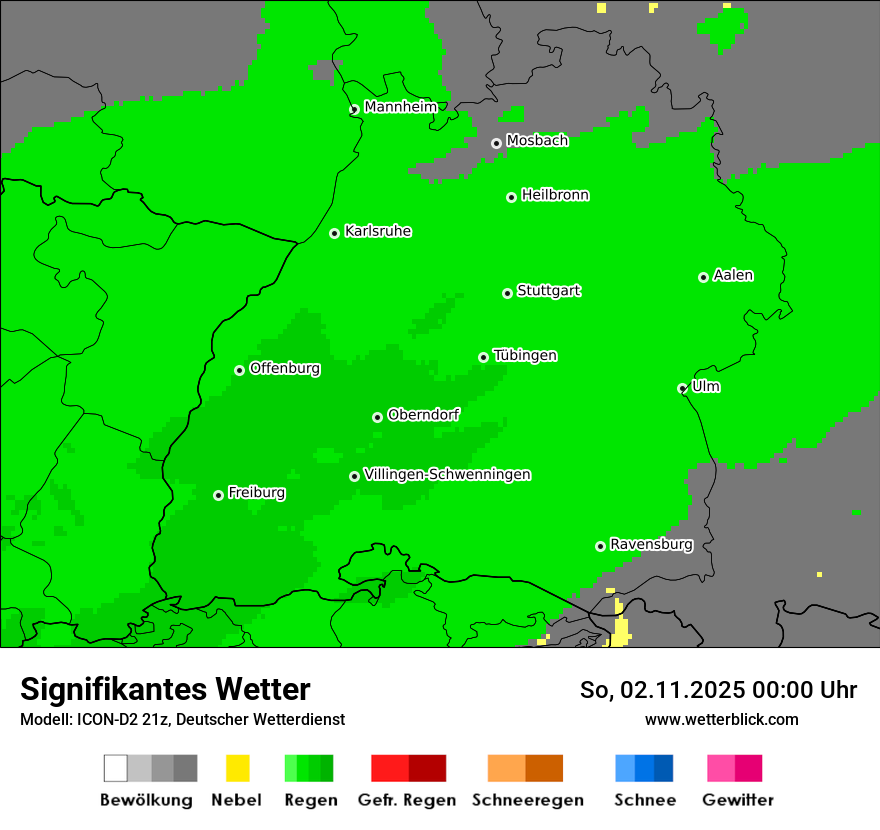 Modellkarten Signifikantes Wetter