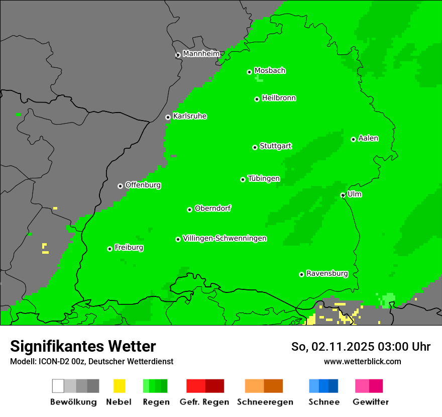 Modellkarten Signifikantes Wetter
