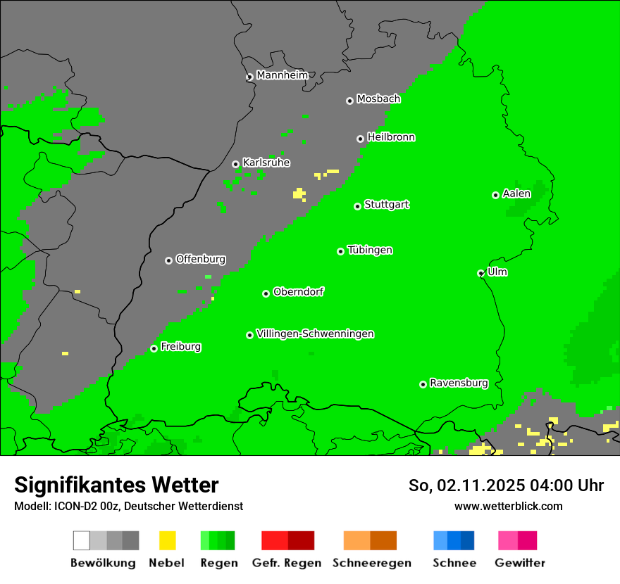 Modellkarten Signifikantes Wetter