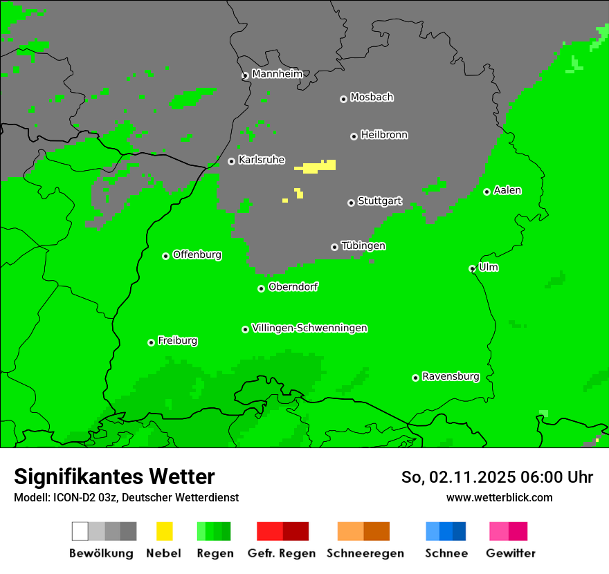 Modellkarten Signifikantes Wetter