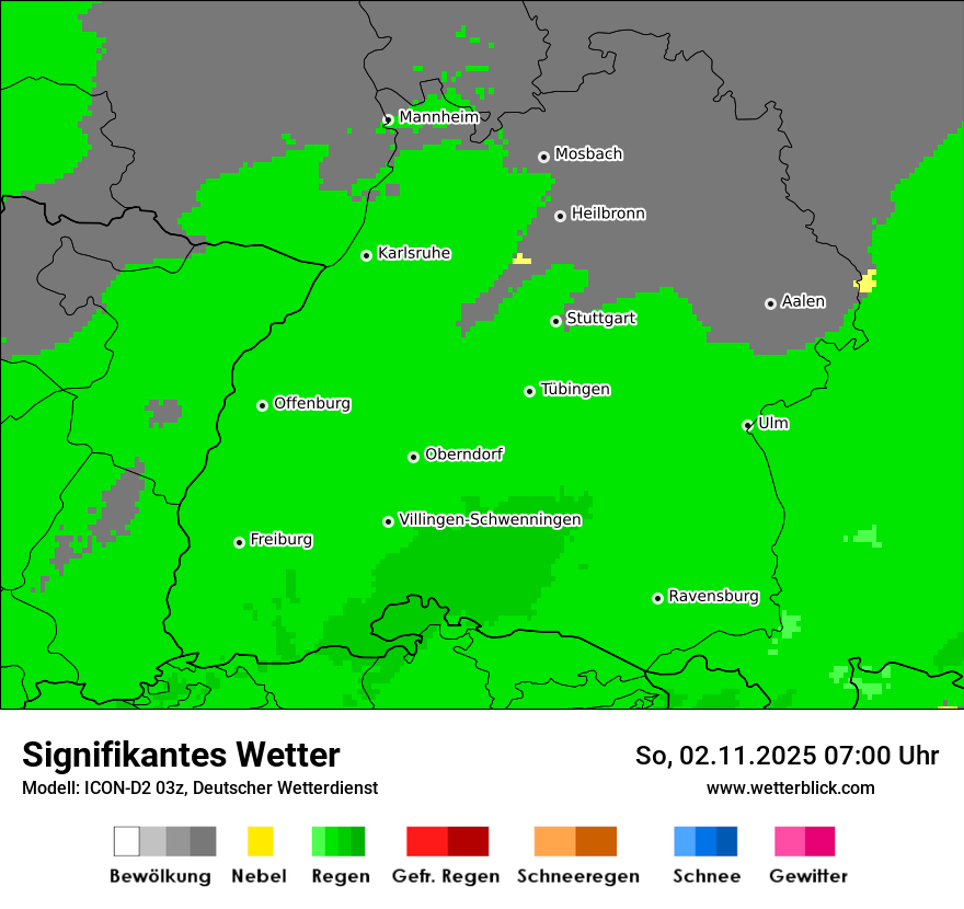 Modellkarten Signifikantes Wetter