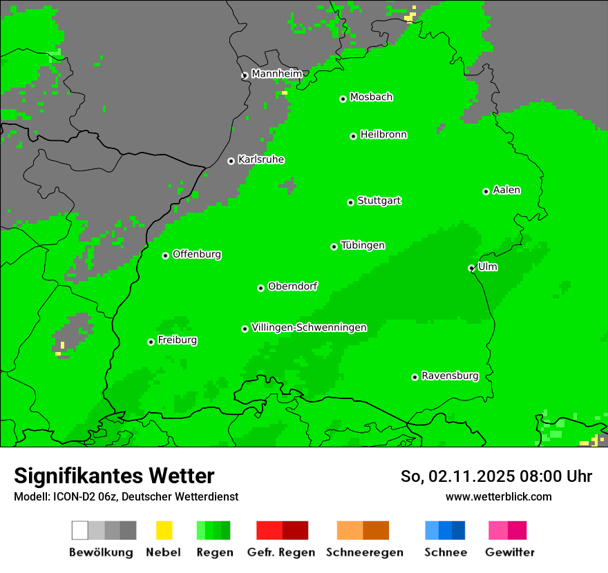 Modellkarten Signifikantes Wetter