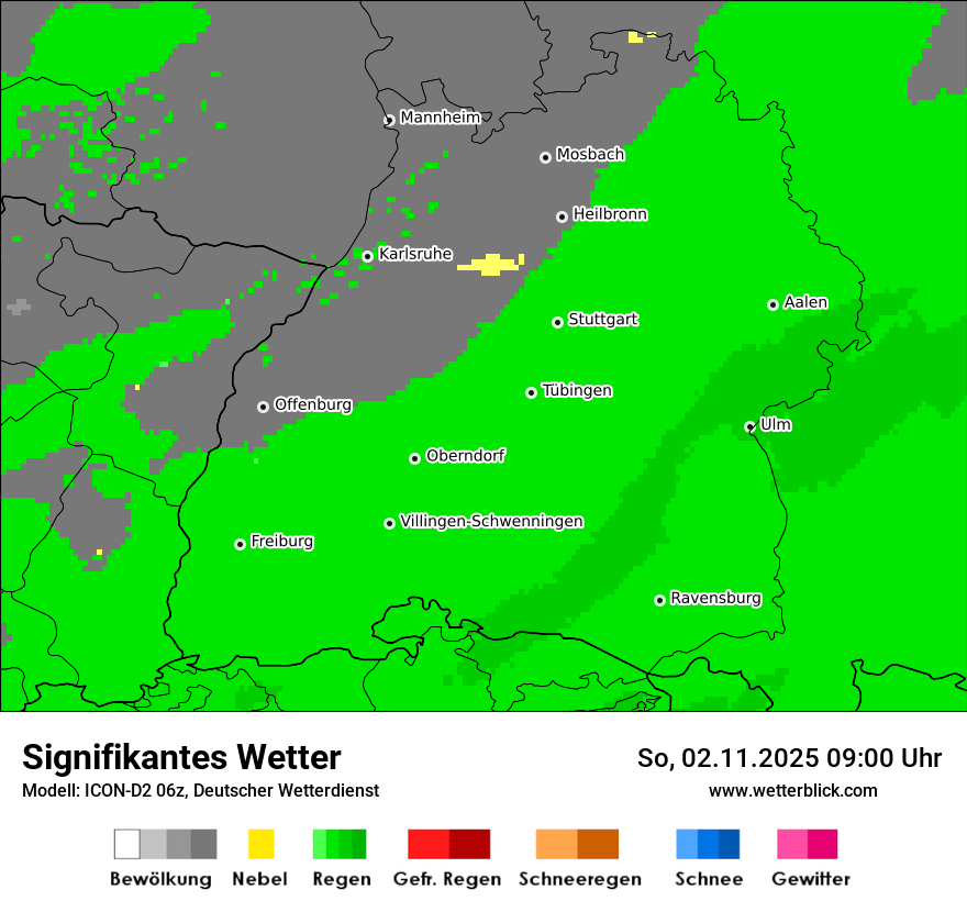 Modellkarten Signifikantes Wetter