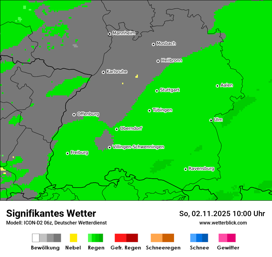Modellkarten Signifikantes Wetter