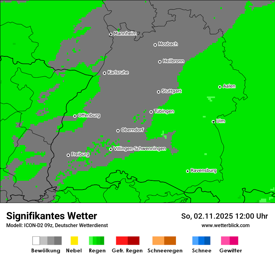 Modellkarten Signifikantes Wetter