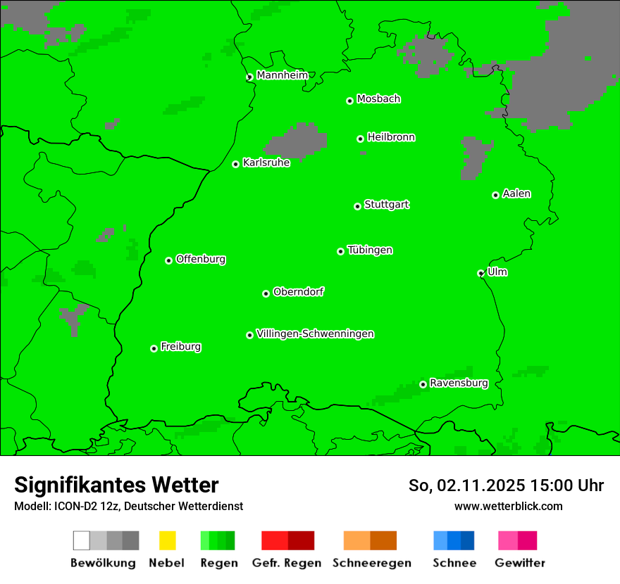 Modellkarten Signifikantes Wetter