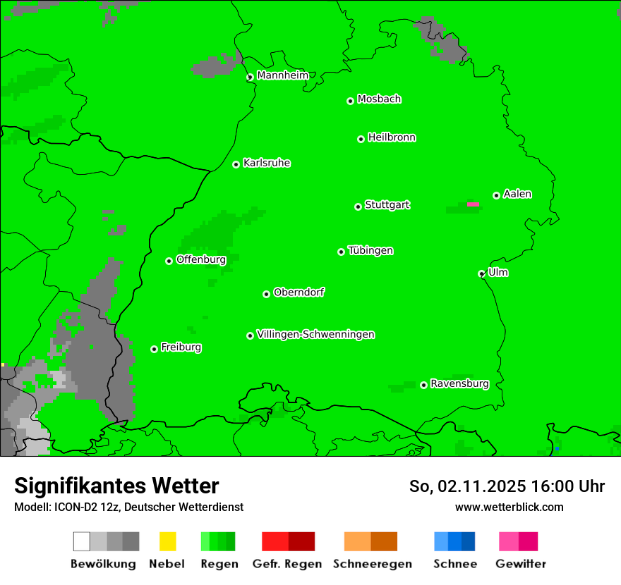 Modellkarten Signifikantes Wetter