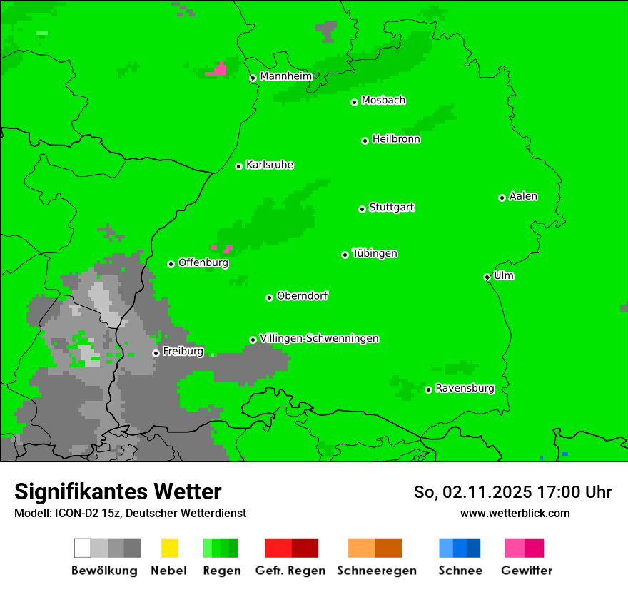 Modellkarten Signifikantes Wetter