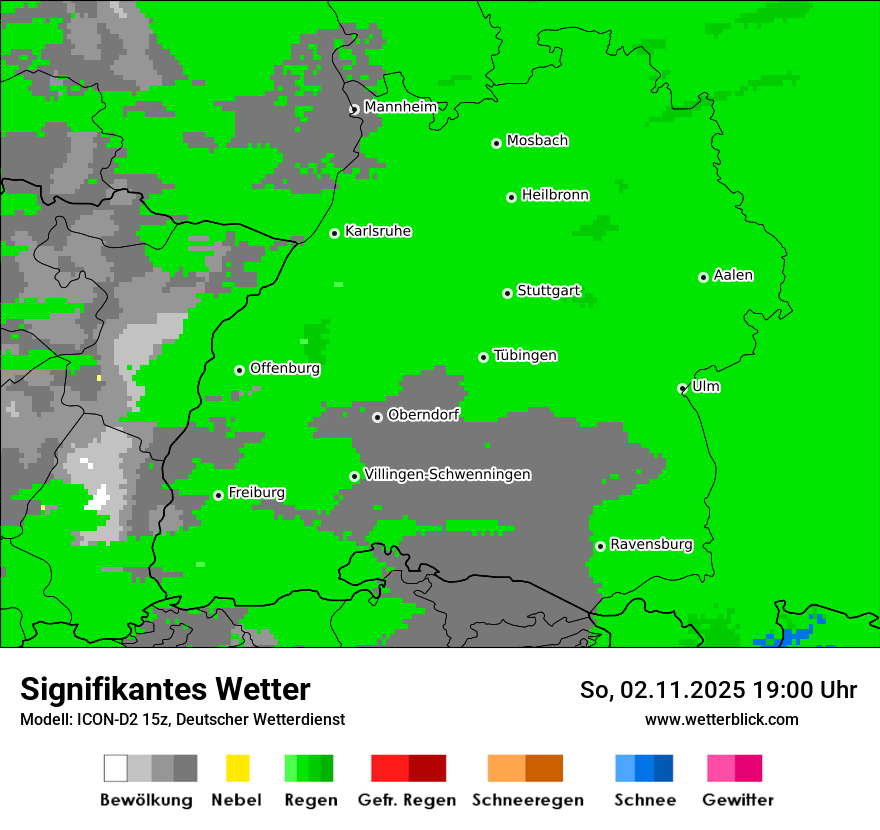 Modellkarten Signifikantes Wetter