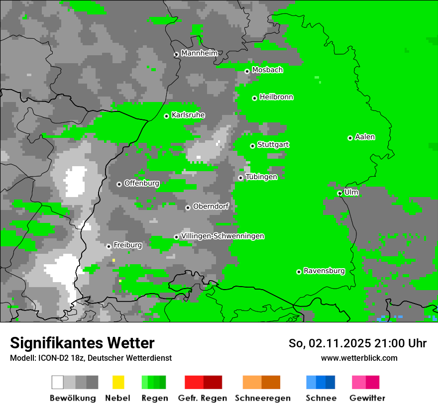 Modellkarten Signifikantes Wetter