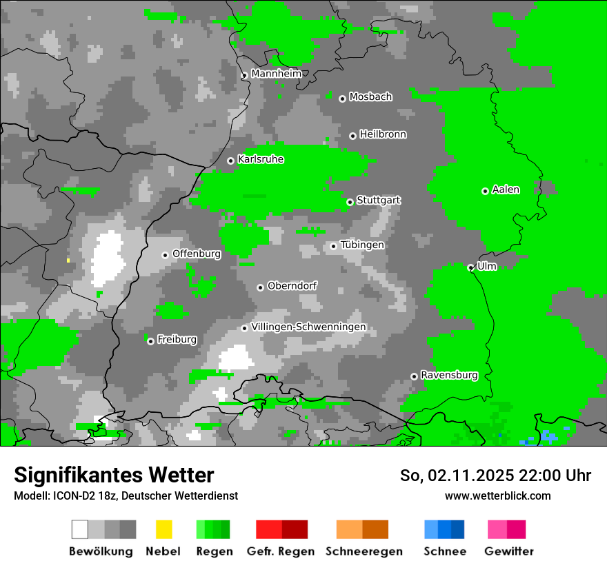 Modellkarten Signifikantes Wetter