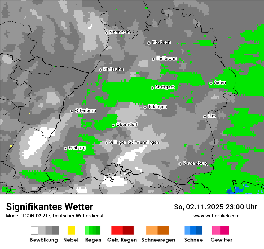 Modellkarten Signifikantes Wetter