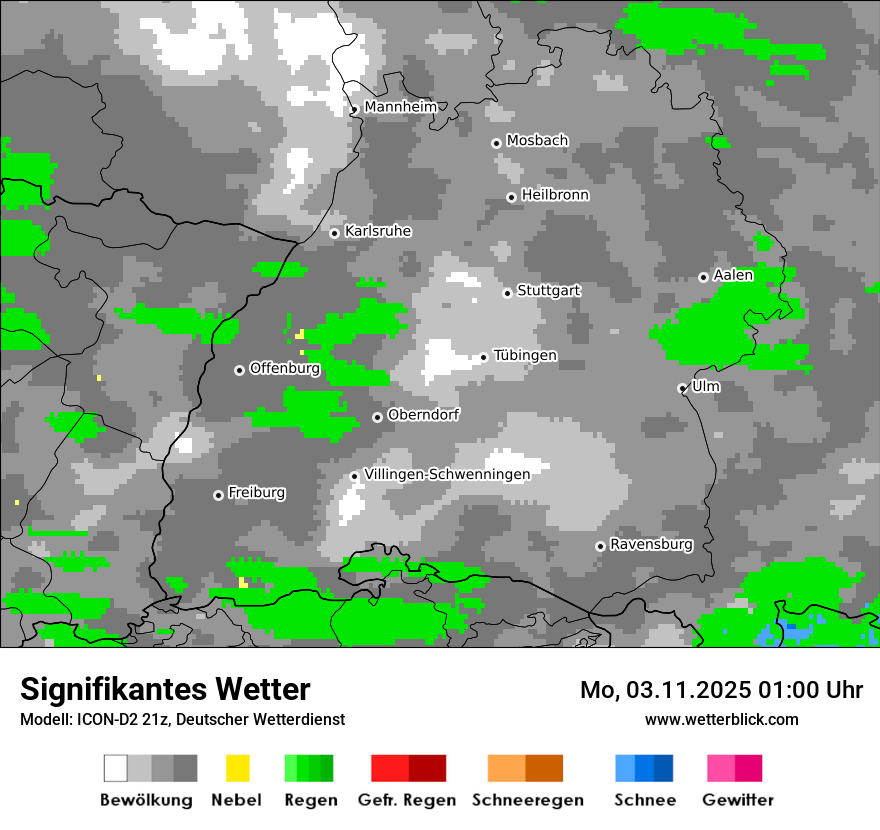 Modellkarten Signifikantes Wetter