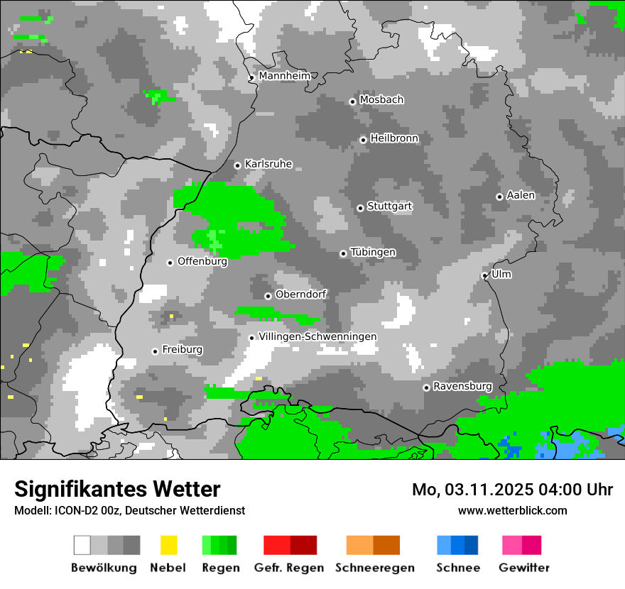 Modellkarten Signifikantes Wetter