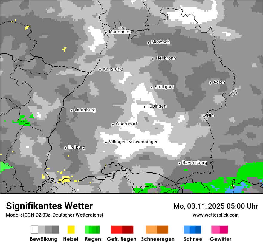 Modellkarten Signifikantes Wetter