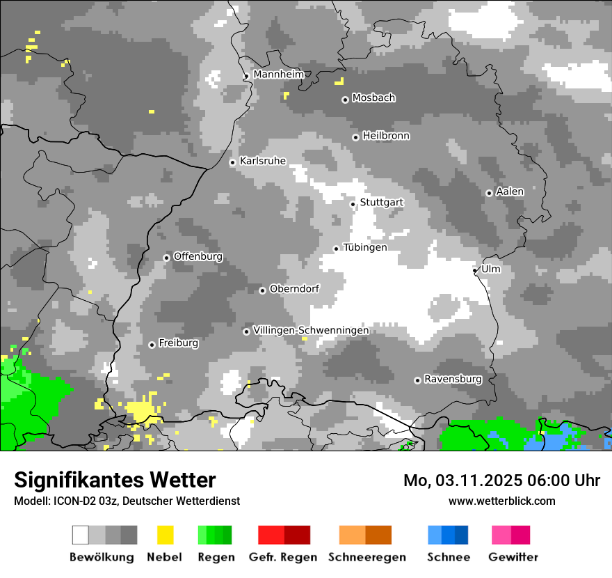 Modellkarten Signifikantes Wetter