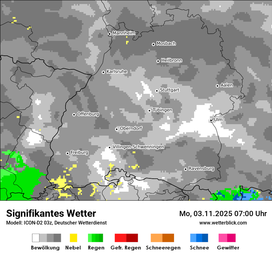 Modellkarten Signifikantes Wetter