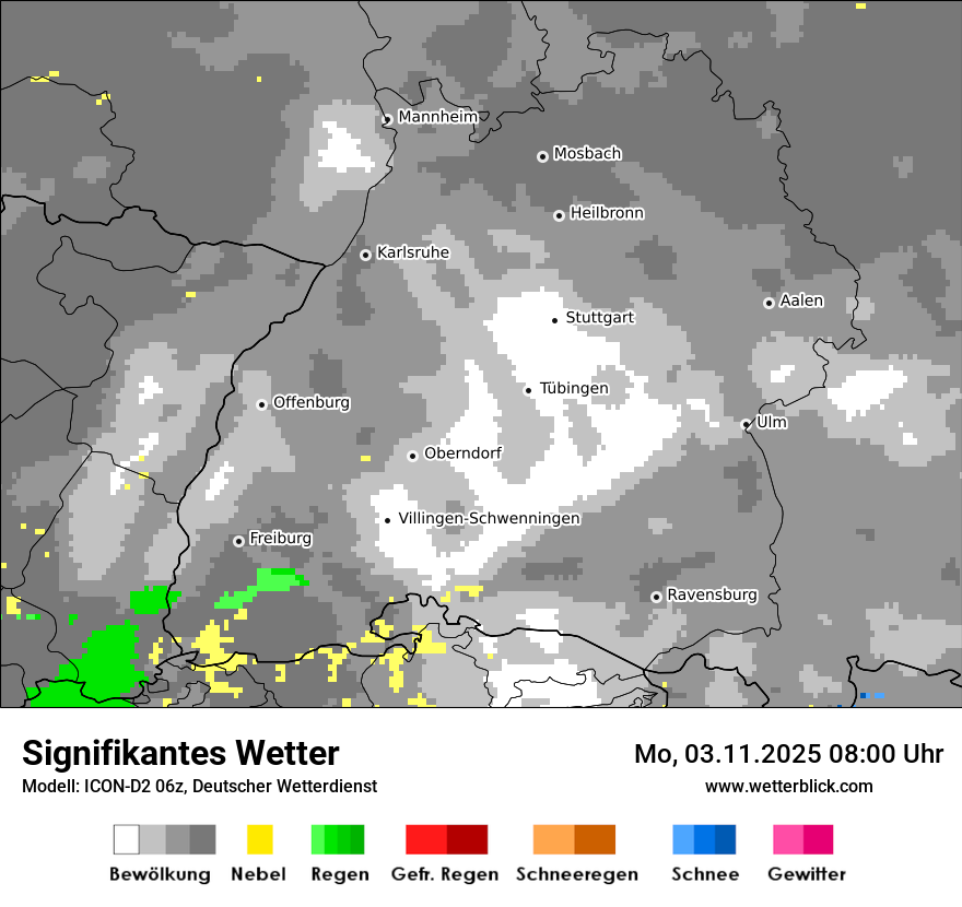 Modellkarten Signifikantes Wetter