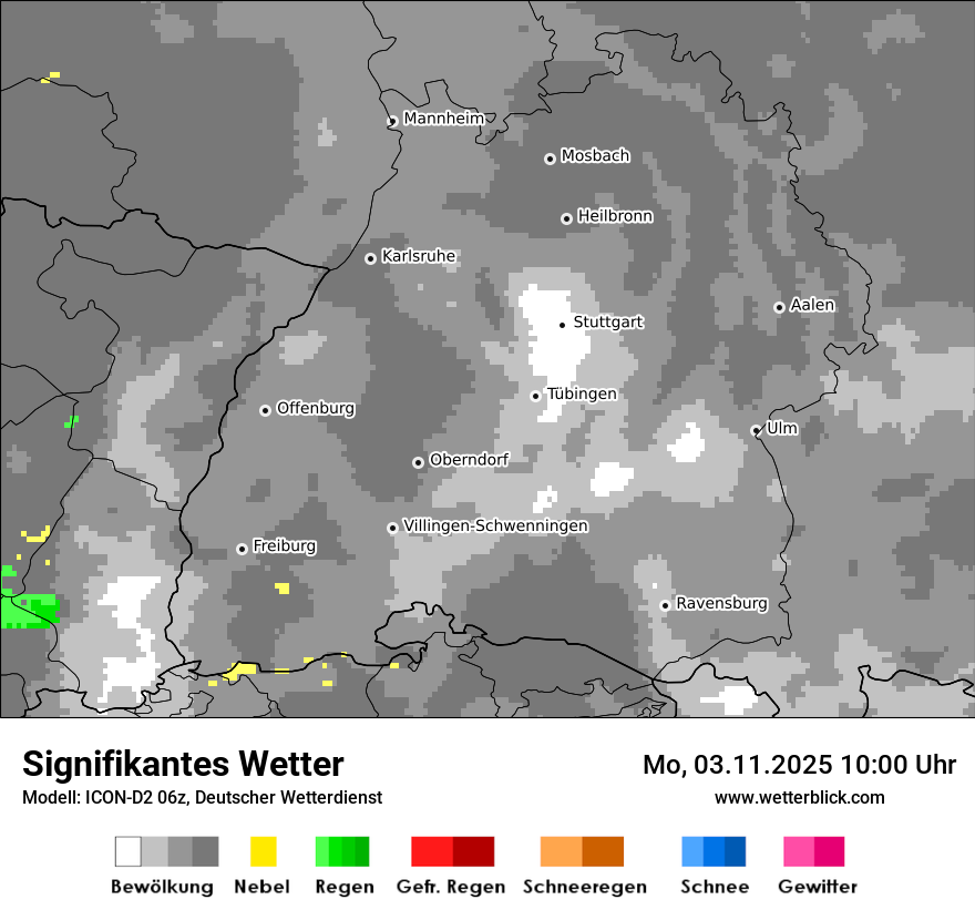Modellkarten Signifikantes Wetter