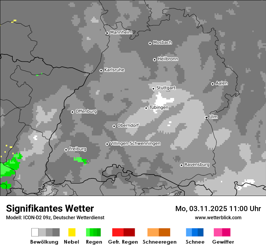 Modellkarten Signifikantes Wetter