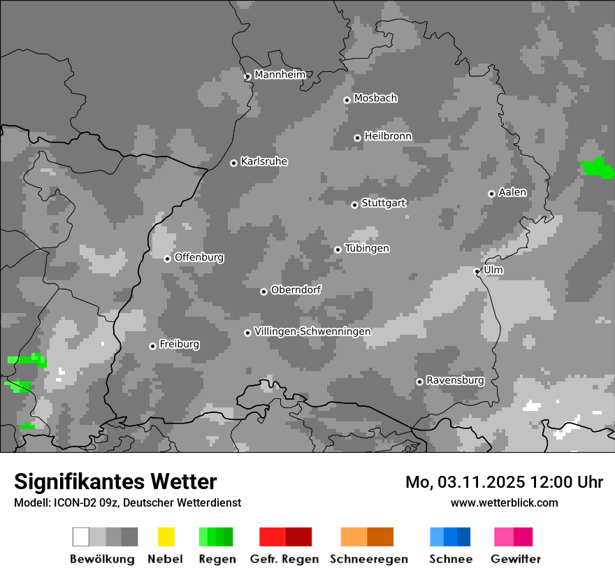 Modellkarten Signifikantes Wetter