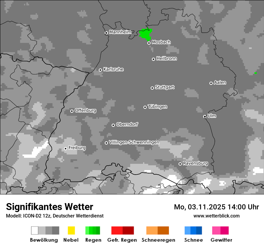 Modellkarten Signifikantes Wetter