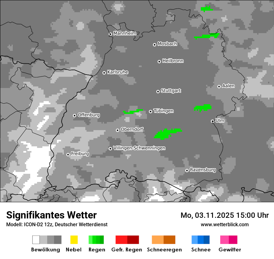 Modellkarten Signifikantes Wetter