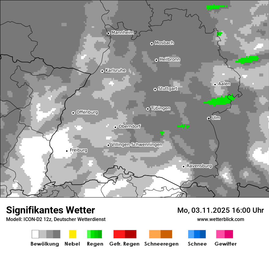 Modellkarten Signifikantes Wetter