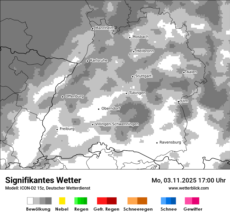 Modellkarten Signifikantes Wetter
