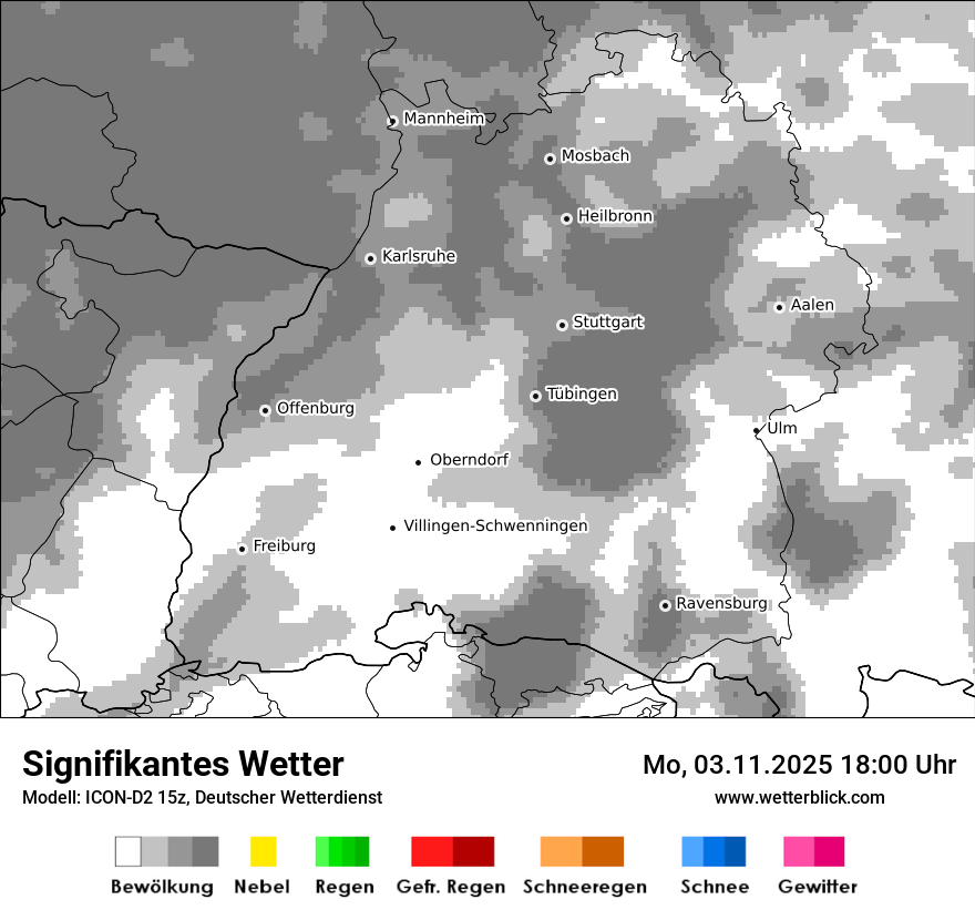 Modellkarten Signifikantes Wetter
